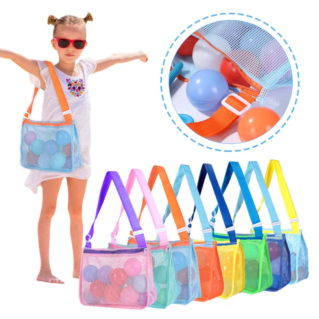 Beauty Makeup For Kids - Foldable Beach Mesh Bag Children Sand