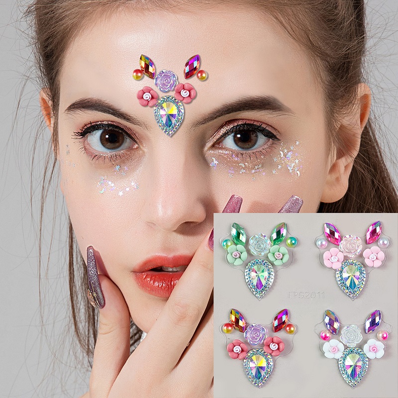 Beauty Gems Makeup - New 3D Rhinestones for Face Festival