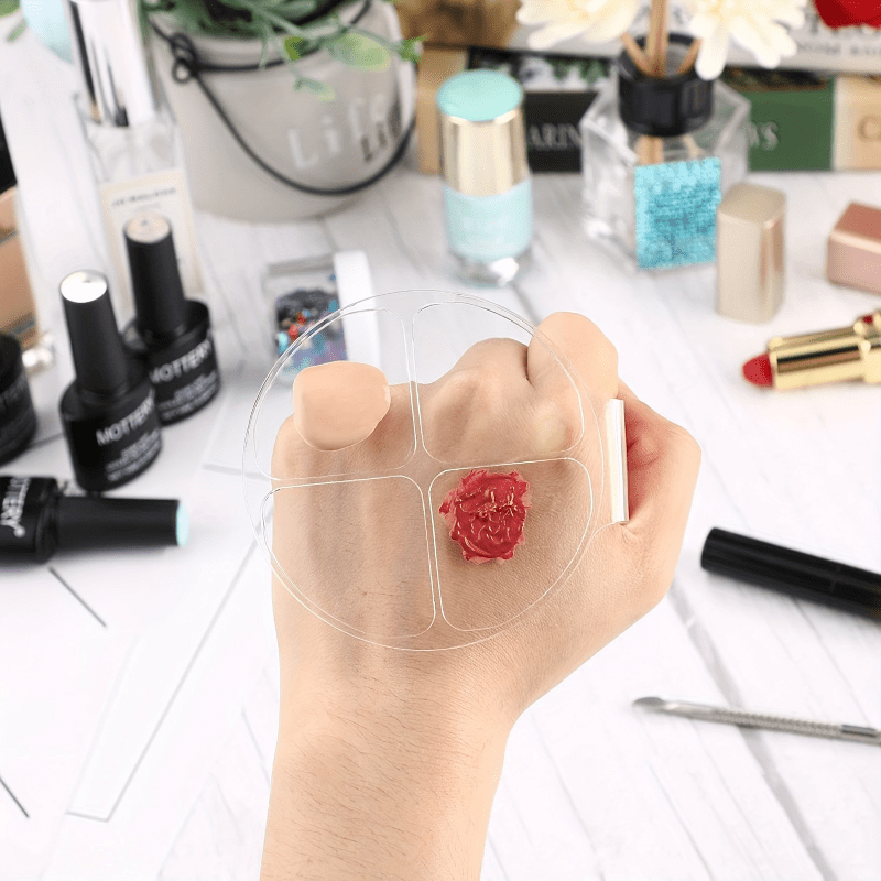 Beauty With Makeup - Acrylic Round Four Grid Color Mixing