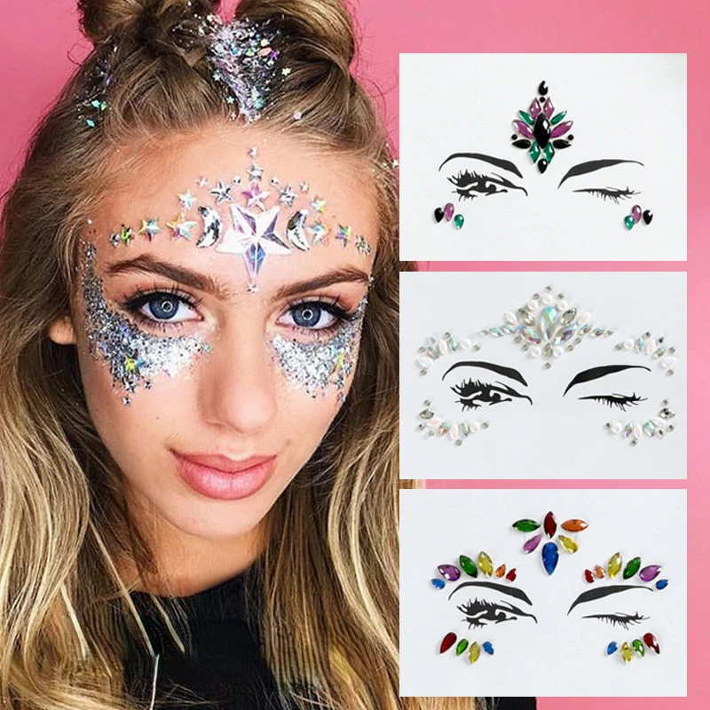 Crystal Face Jewels Tattoo Sti - Beauty Gems Makeup review and price