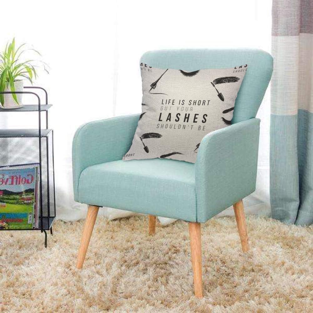 Funny Eyelash Quote Pillow Cov - Beauty Makeup Quotes Funny review and price