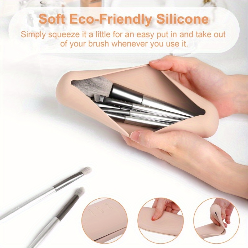 Travel Makeup Brush Holder,Sil - Makeup Beauty Ro review and price