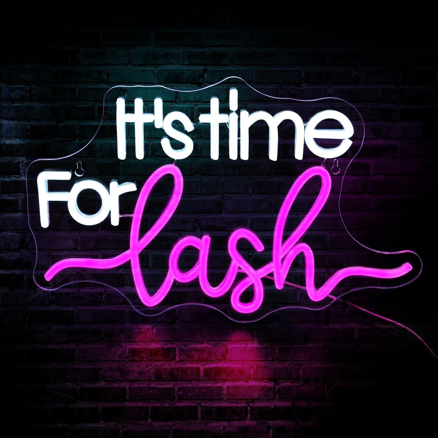 It's Time For Lash Neon Sign L - Beauty Makeup Bar review and price