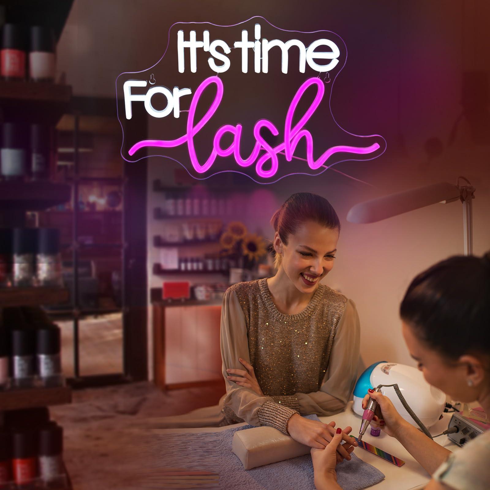 It's Time For Lash Neon Sign L - Beauty Makeup Bar review and price