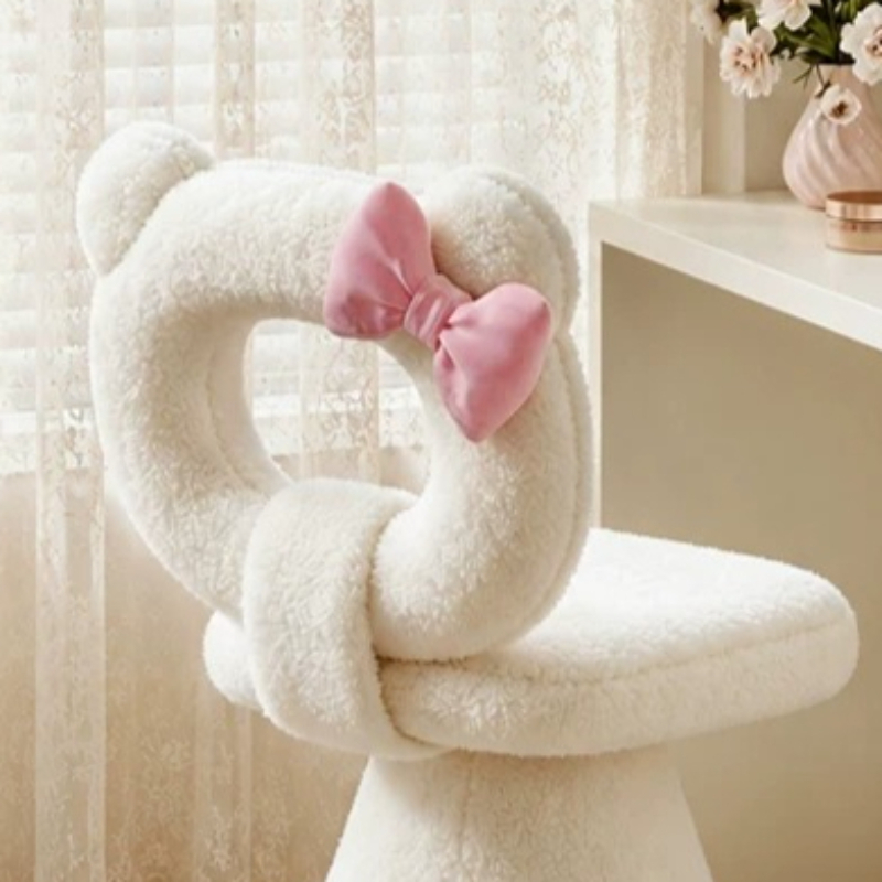 Bow Dressing Vanity Stool Pink - Beauty Makeup Girl review and price