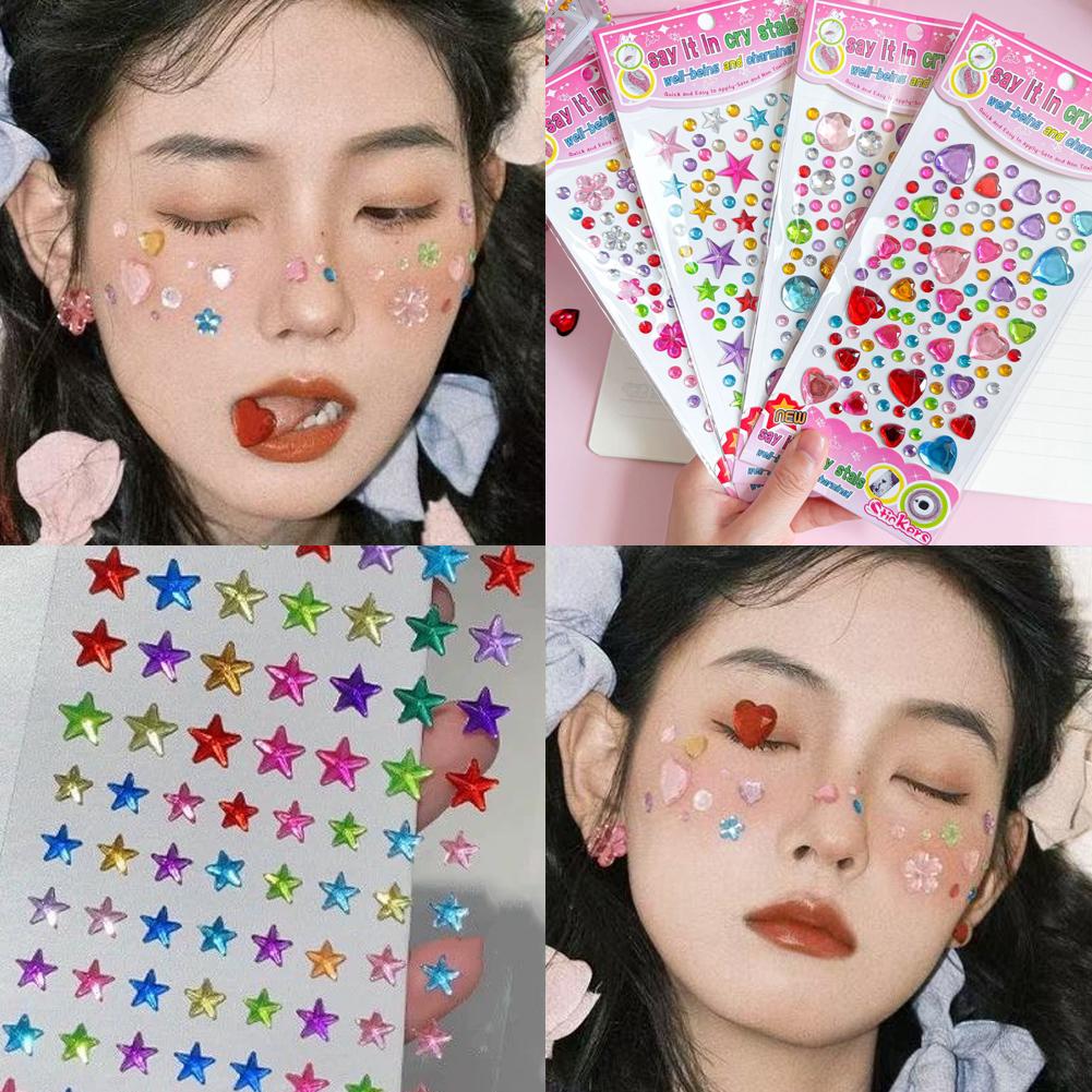 Self-Adhesive Face Rhinestones - Beauty Gems Makeup review and price