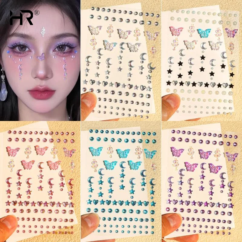 Facial Rhinestone Sticker Butt - Beauty Gems Makeup review and price