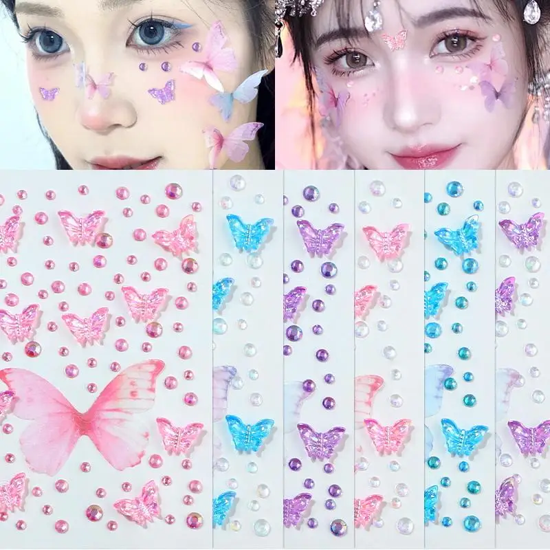 Facial Rhinestone Sticker Butt - Beauty Gems Makeup review and price
