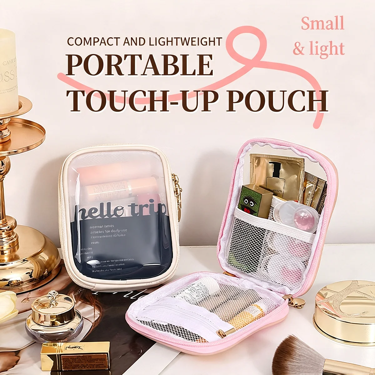 Transparent Portable Cosmetic  - Beauty Makeup Quotes review and price