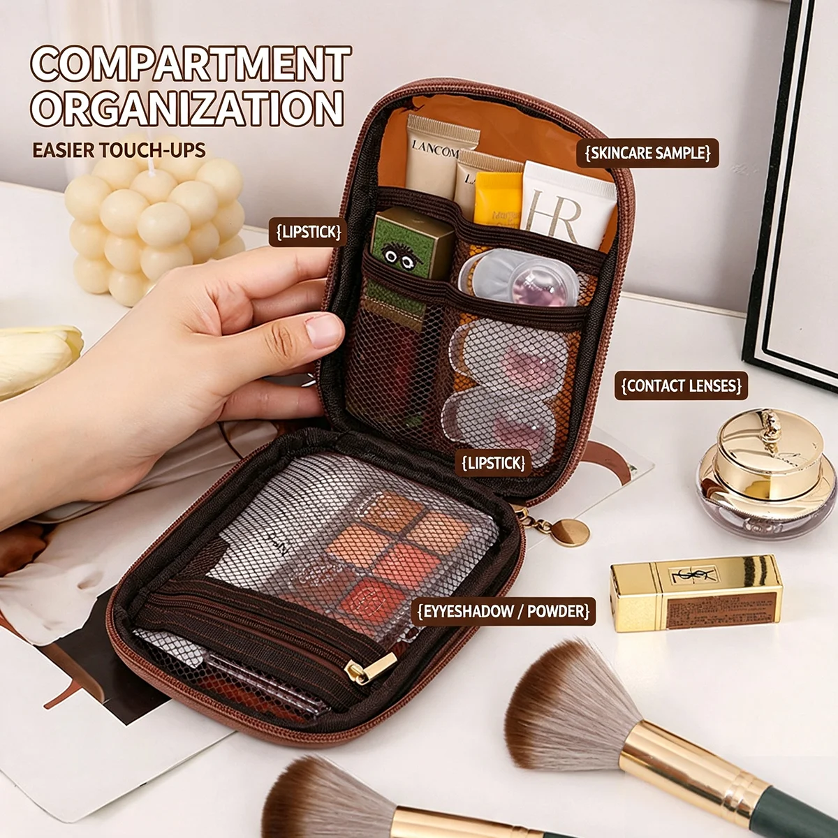 Transparent Portable Cosmetic  - Beauty Makeup Quotes review and price