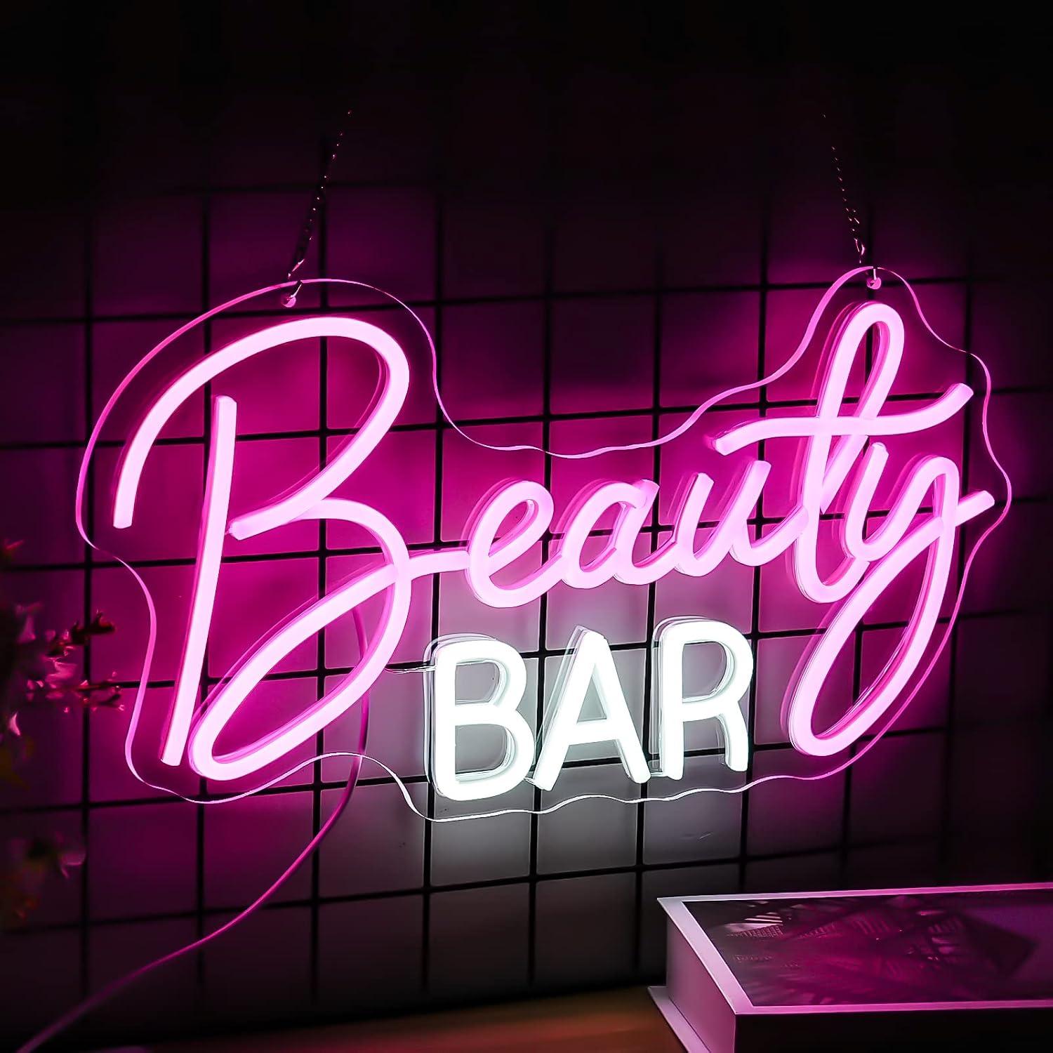 Beauty Bar Neon Sign Dimmable  - Beauty Makeup Bar review and price