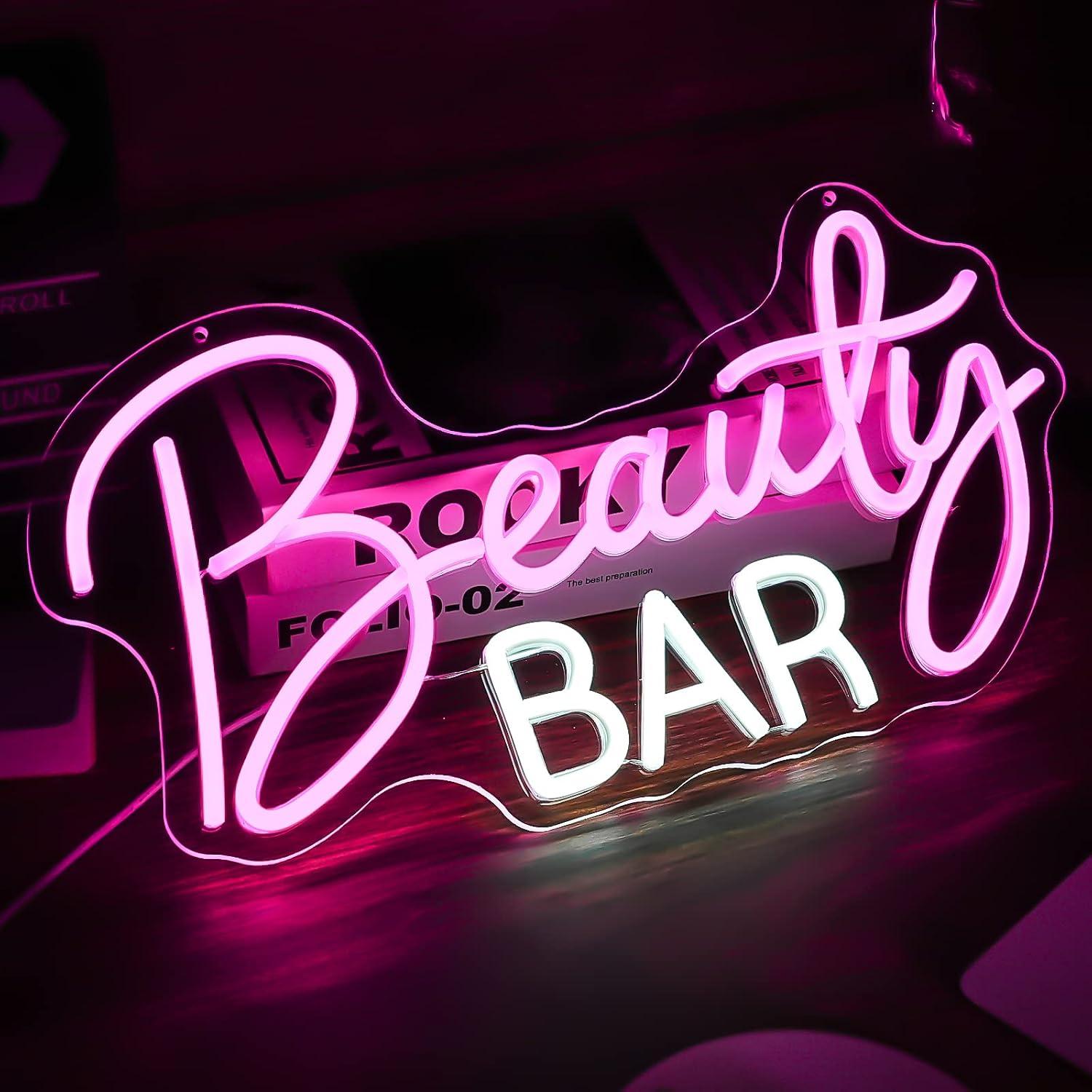 Beauty Bar Neon Sign Dimmable  - Beauty Makeup Bar review and price