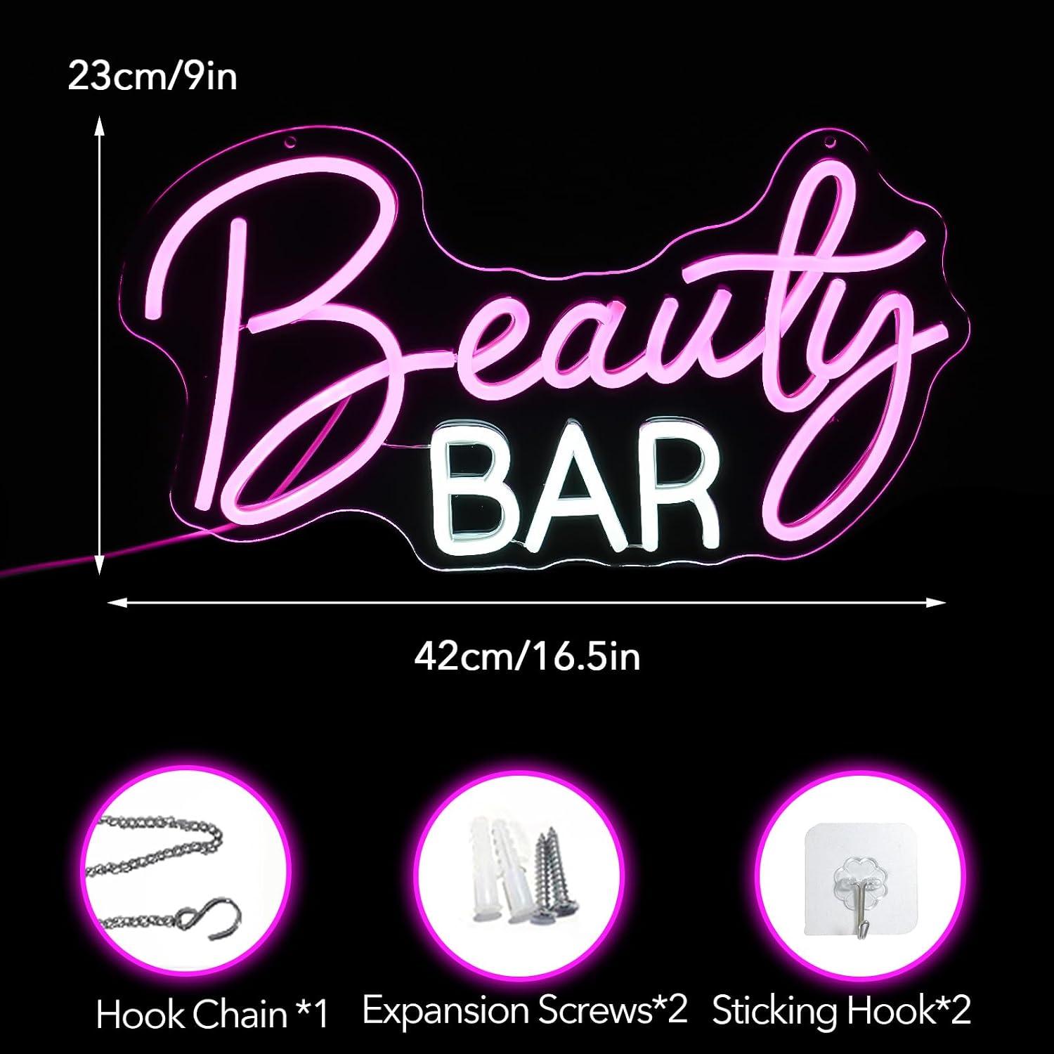 Beauty Bar Neon Sign Dimmable  - Beauty Makeup Bar review and price